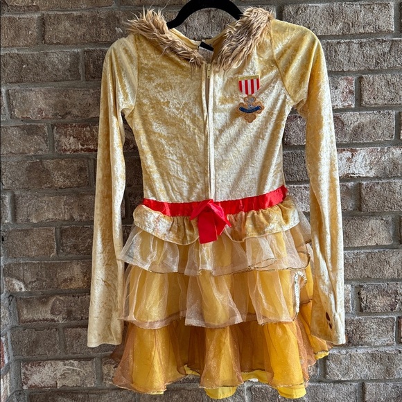 Wizard of Oz Furry Hooded Lion Dress with Courage Patch size 10Y - Picture 1 of 4